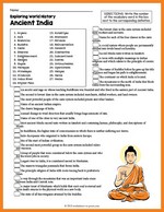 Ancient India History Worksheet thumbnail