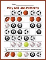 Balls ABB Pattern Worksheet thumbnail