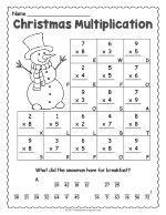 Christmas Multiplication Worksheet thumbnail