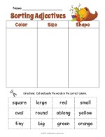 Cornucopia Adjective Sorting Worksheet thumbnail