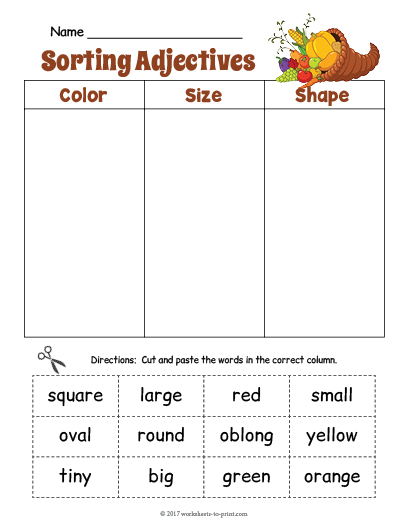 cornucopia-adjective-sorting-worksheet