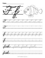 Cursive F Worksheet thumbnail