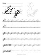 Cursive G Worksheet thumbnail