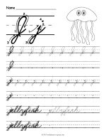 Cursive J Worksheet thumbnail