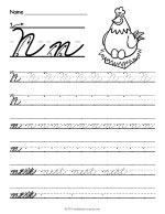 Cursive N Worksheet thumbnail