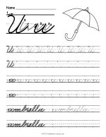 Cursive U Worksheet thumbnail