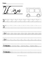 Cursive V Worksheet thumbnail