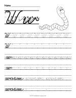 Cursive W Worksheet thumbnail