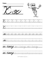 Cursive X Worksheet thumbnail