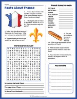 Facts About France Geography Worksheet thumbnail