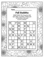 Fall Sudoku Worksheet thumbnail