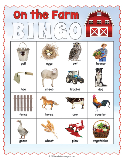 Free Farm Bingo