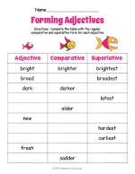 Fish Adjective Forms Worksheet thumbnail