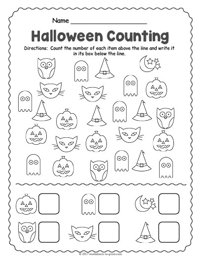 Halloween Counting Worksheet