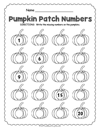 Halloween Number Worksheet