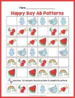 Happy Day AB Pattern Worksheet thumbnail