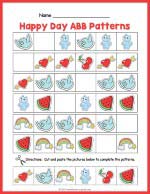 Happy Day ABB Pattern Worksheet thumbnail