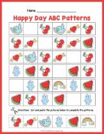 Happy Day ABC Pattern Worksheet thumbnail