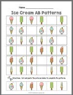 Ice Cream AB Pattern Worksheet thumbnail