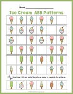 Ice Cream ABB Pattern Worksheet thumbnail