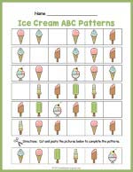 Ice Cream ABC Pattern Worksheet thumbnail