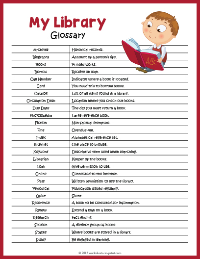 Free Library Glossary