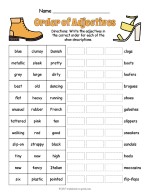 Order Of Adjectives Worksheet thumbnail