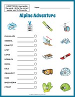 Ski Vocabulary Worksheet thumbnail