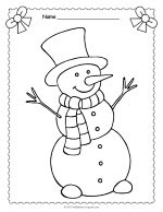 Snowman Coloring Page thumbnail