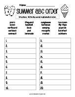 Summer Alphabetizing Worksheet thumbnail