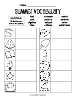 Summer Vocabulary Fill In Worksheet thumbnail