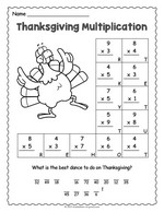 Thanksgiving Multiplication Worksheet thumbnail