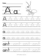 Tracing Letter A Worksheet thumbnail