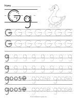 Tracing Letter G Worksheet thumbnail