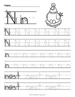 Tracing Letter N Worksheet thumbnail