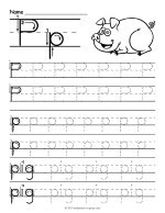 Tracing Letter P Worksheet thumbnail