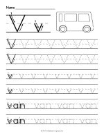 Tracing Letter V Worksheet thumbnail