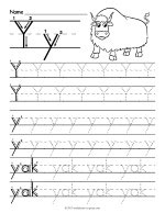 Tracing Letter Y Worksheet thumbnail