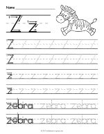 Tracing Letter Z Worksheet thumbnail