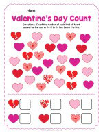 Valentine's Day Counting Worksheet thumbnail