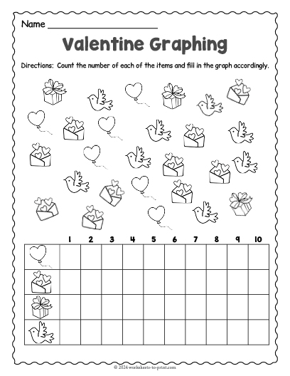 Valentine's Day Graphing Worksheet