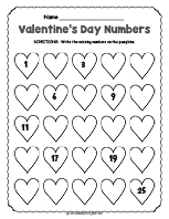 Valentine's Day Number Worksheet thumbnail