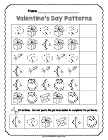 Valentine's Day Pattern Worksheet thumbnail