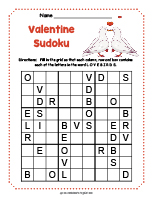 Valentine's Day Sudoku Worksheet thumbnail