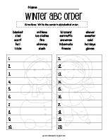 Winter Alphabetizing Worksheet thumbnail