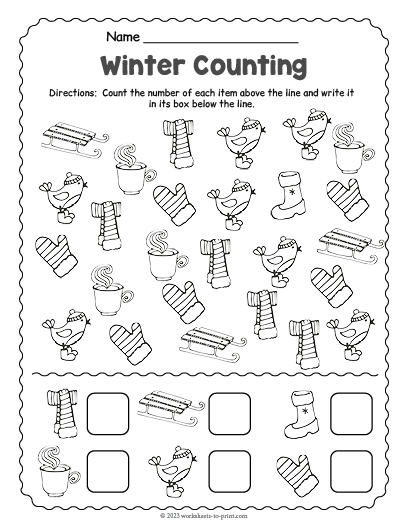 Winter Counting Worksheet thumbnail