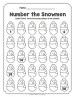 Winter Number Worksheet thumbnail
